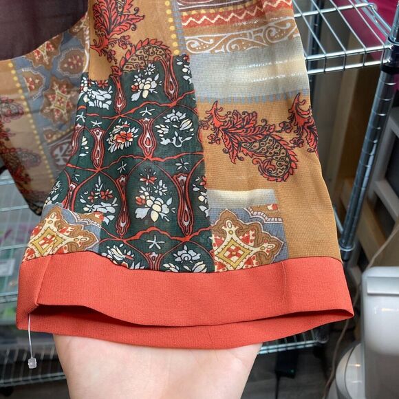 Vintage Jessica Ash Women’s Patchwork‎ Tunic Top Art To Wear Size XL Lagenlook - Picture 5 of 9